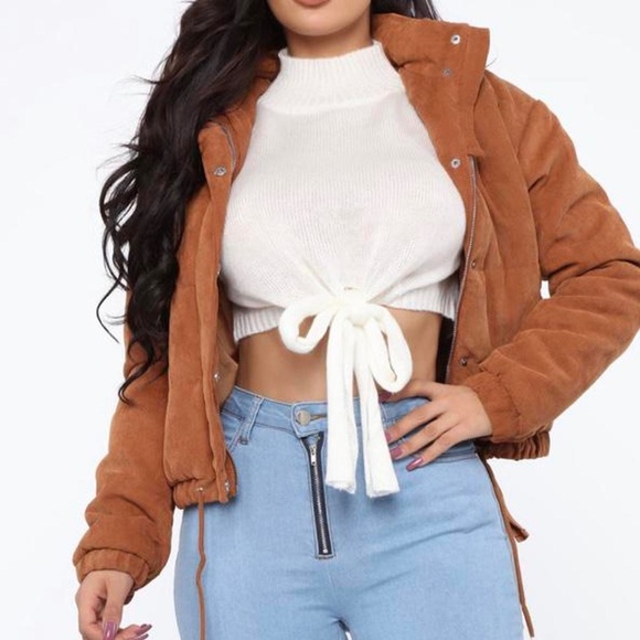 Fashion Nova Cover Your Tracks Puffer Jacket - Camel - Picture 1 of 4